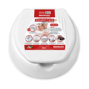 Assento Sanitário Oval Elevado 7,5CM COM TAMPA